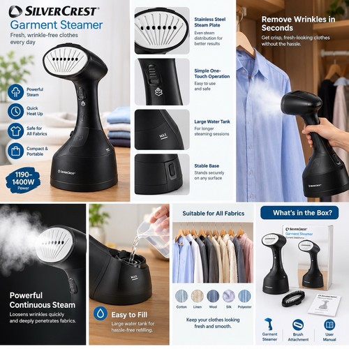 Silvercrest garment steamer - garment,