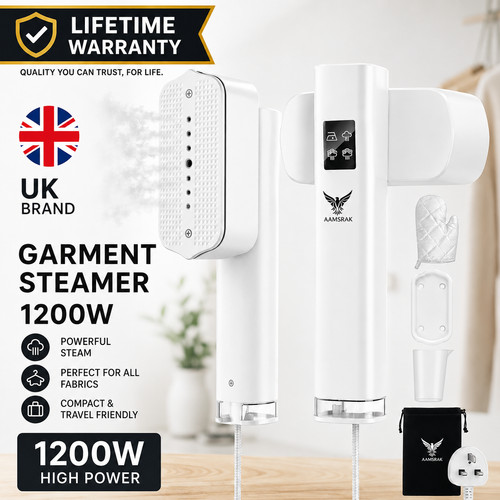 Garment steamer iron - 2-in-1, &